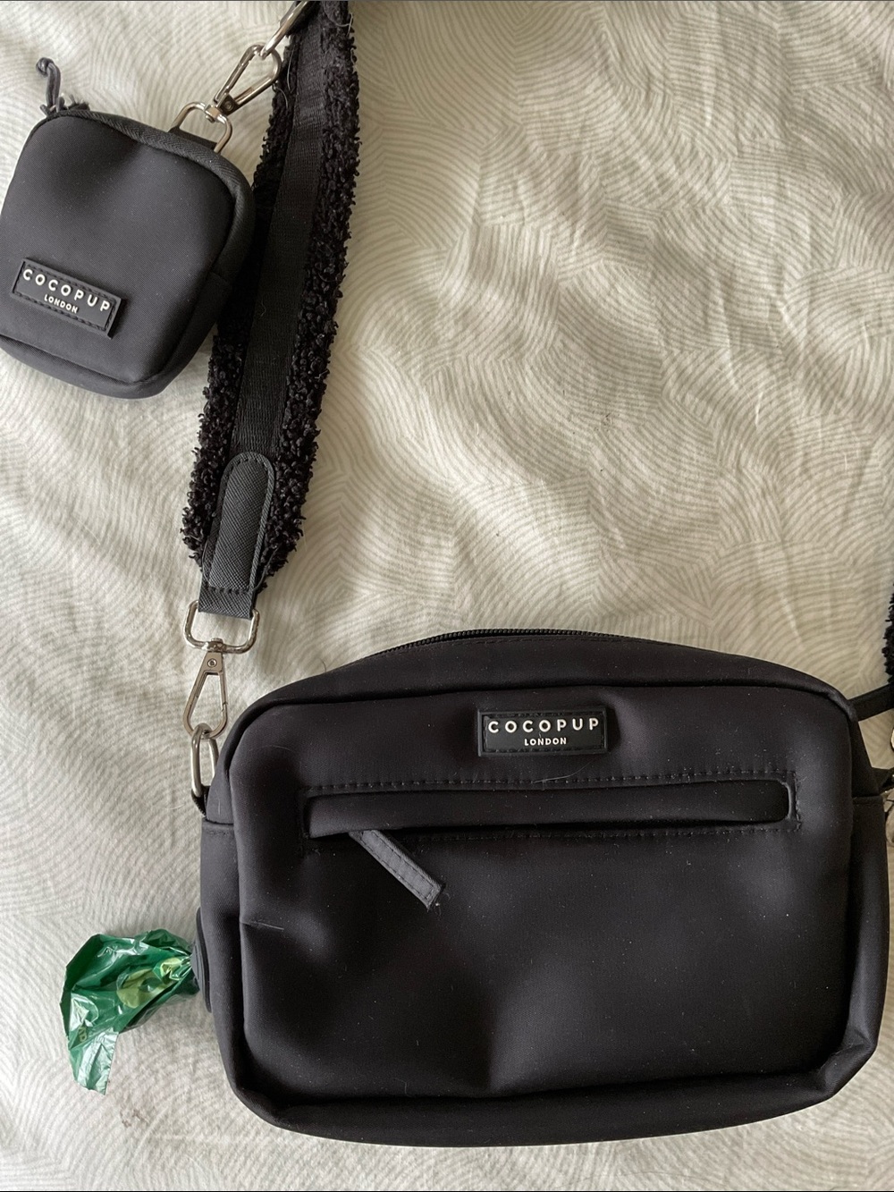 Cocopup London Black Crossbody Bag with Detachable Strap Pouch - Picture 3 of 6